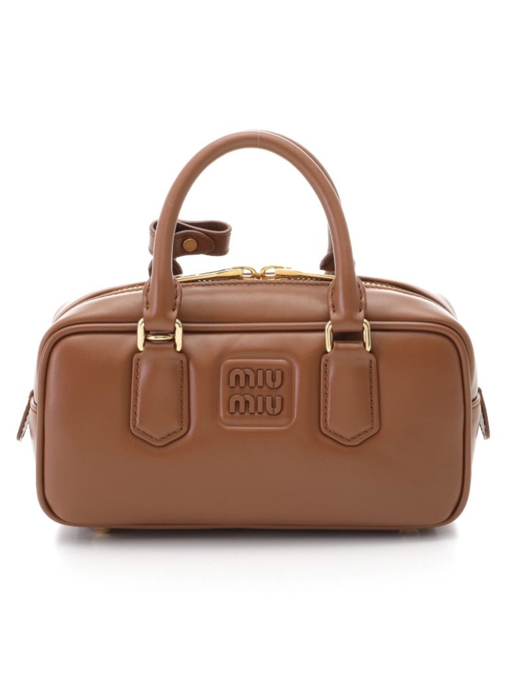 Miu Miu Arkady 2-Way Bag Handbag Regular Brown Leather